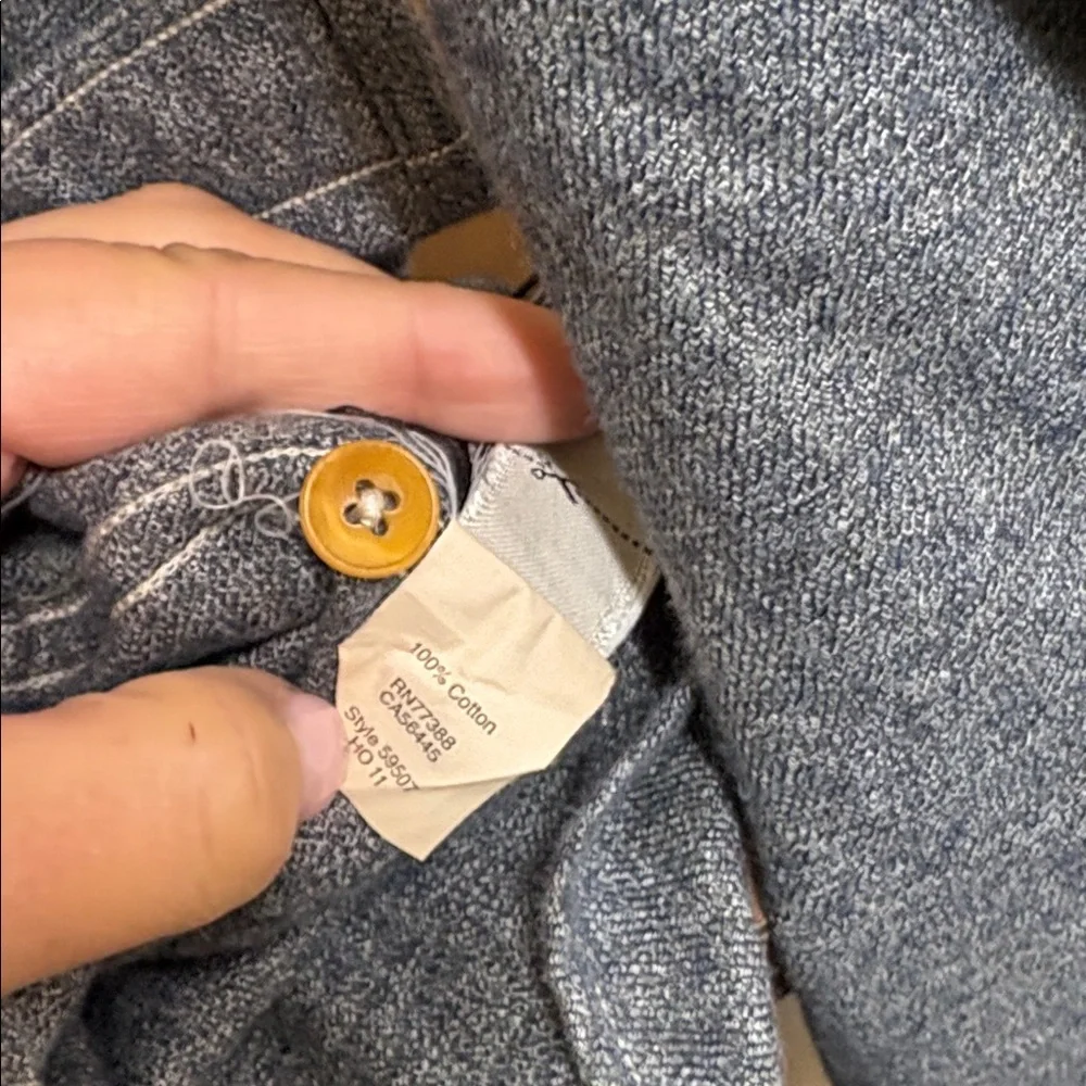 J. Crew Authentic Workwear Gray Button‎ Down Shirt Size Large